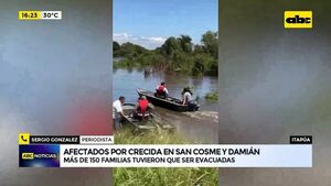 Video: afectados por crecida en San Cosme y Damián  - ABC Noticias - ABC Color