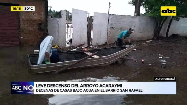 Video: leve descenso del arroyo Acarymí - ABC Noticias - ABC Color