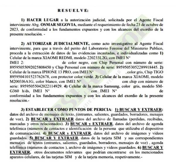 Fiscalía extraerá información de celulares en causa Pavo Real
