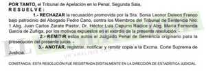 Caso Nicora: Rechazan recusación de querella por carecer de sustanciación fáctica ni jurídica
