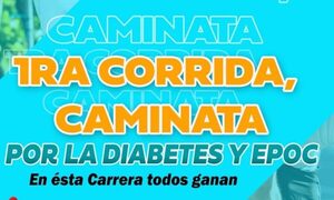 Realizarán corrida para concienciar sobre diabetes y EPOC