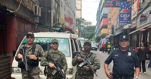 La Nación / Policía hace control preventivo ante inicio de mayor movimiento económico