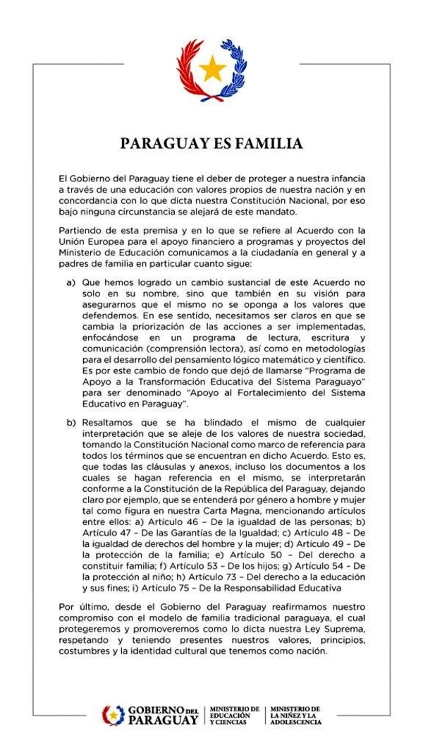 Convenio de la Unión Europea cuenta con modificaciones que respetan nuestra identidad y cultura afirman MINNA y MEC