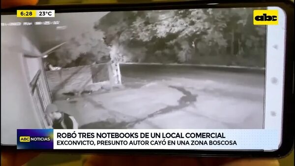 Video: Robó tres notebooks de un local comercial - ABC Noticias - ABC Color