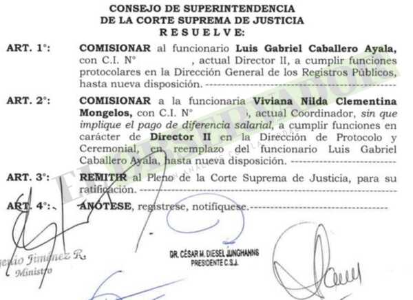 Cambian a Director de Ceremonial y Protocolo de la Corte 