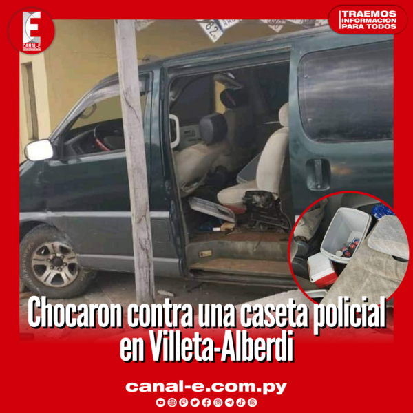 Chocaron contra una caseta policial en Villeta-Alberdi