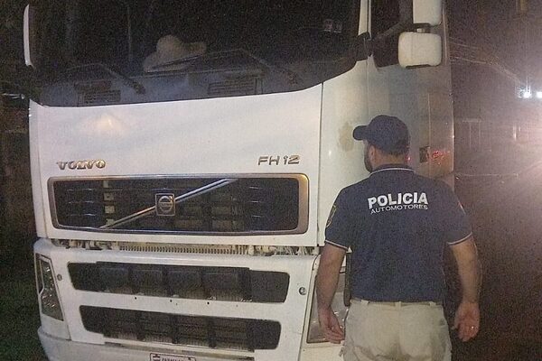 Incautan camión de dudosa procedencia