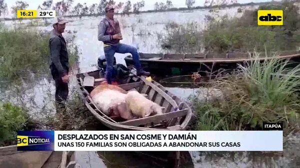 Video: familias desplazadas en San Cosme y Damián - ABC Noticias - ABC Color