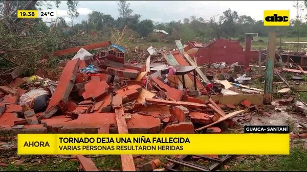 Video: tornado en Santaní, deja una niña fallecida - ABC Noticias - ABC Color