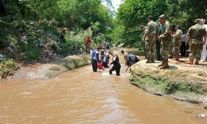 Seguirán buscando a milicos desaparecidos a causa de raudal
