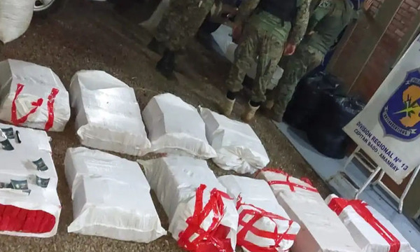 En una vivienda en Capitán Bado es hallado más de media tonelada de marihuana