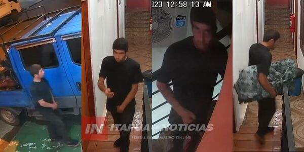 PRESUNTO LADRÓN FUE GRABADO EN PLENO HURTO EN UN DEPARTAMENTO CENTRICO - Itapúa Noticias