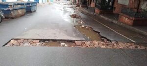 Temporal evidencia el pésimo estado de las calles de Caacupé - Nacionales - ABC Color