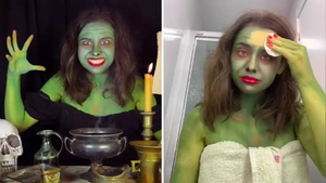Se disfrazó en Halloween y vivió un verdadero susto: "La pintura no sale de mi cuerpo"