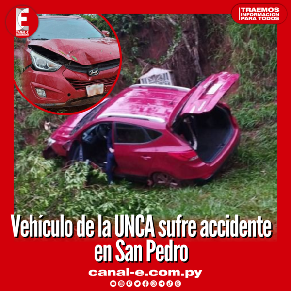 Vehículo de la UNCA sufre accidente en San Pedro