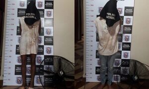 Detienen a pareja tras robo de carne, dinero y electrodomésticos de un local comercial