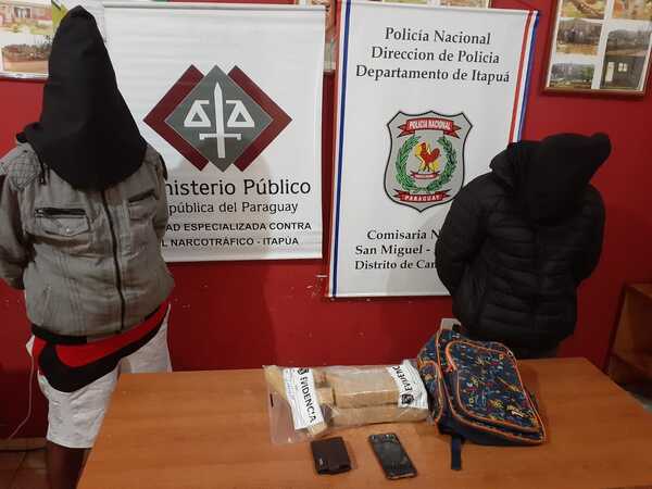 Detienen a dos personas e incautan marihuana en el barrio La Amistad de Cambyretá