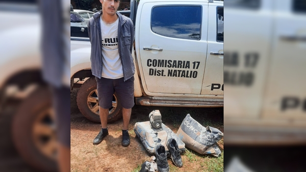 Policía de Natalio captura a sospechoso de hurto y recupera objetos