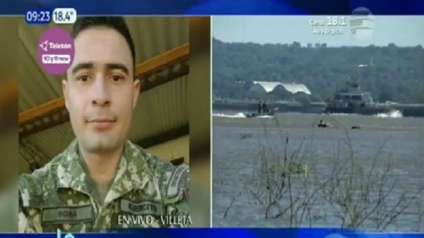 Intensifican búsqueda del segundo militar arrastrado por el raudal en Lambaré - Noticias Paraguay