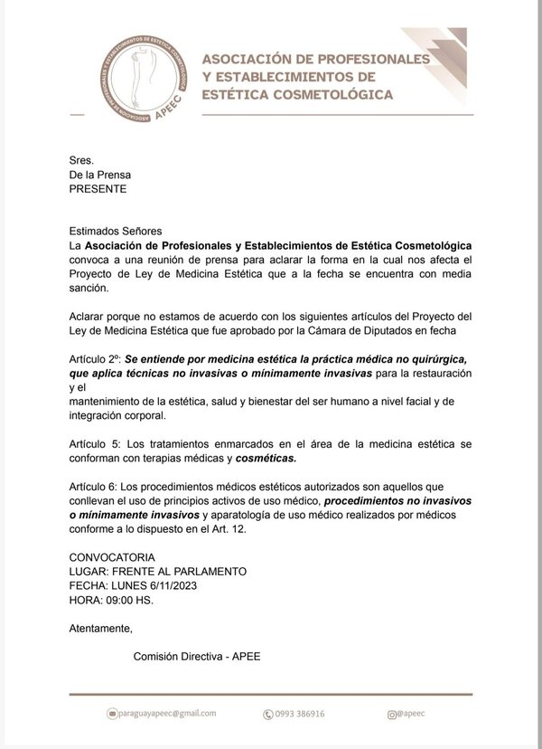 Gremio de medicina estética busca modificar proyecto de ley que amenaza empleos - ADN Digital