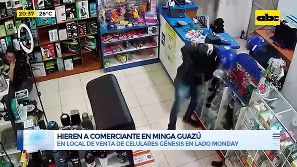 Minga Guazú: Hieren a comerciante en asalto a local de venta de celulares - Periodísticamente - ABC Color