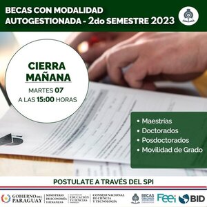 Becal recuerda que hasta mañana martes pueden postularse a becas para el exterior