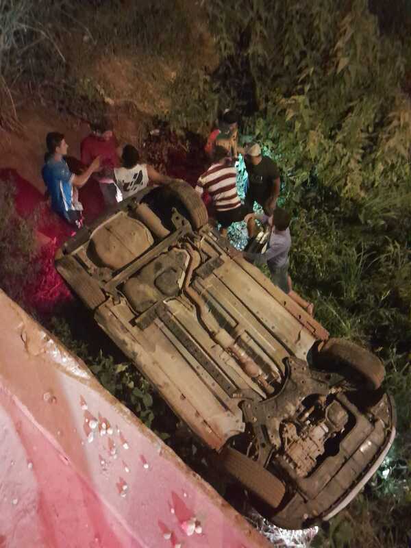 Otra caída de vehículo se registró en el puente a Santa María, de Concepción