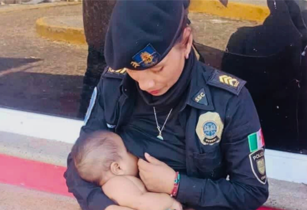 "Escuché el llanto de un bebé y no dudé en acercarme": el momento que vivió la policía que amamantó a un niño en Acapulco