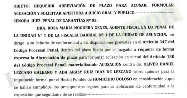 Acusan al policía Oliver Lezcano y su esposa por el asesinato del militar Líder Ríos