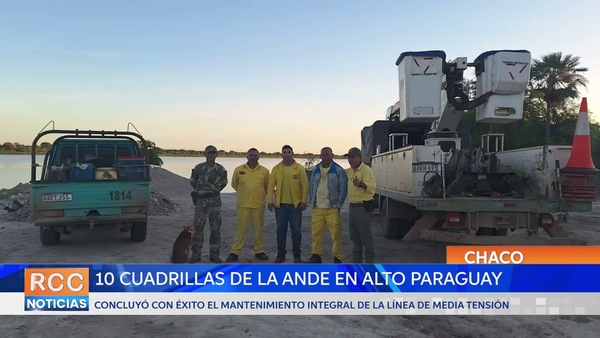 Alto Paraguay: ANDE realizó mantenimiento con 10 cuadrillas