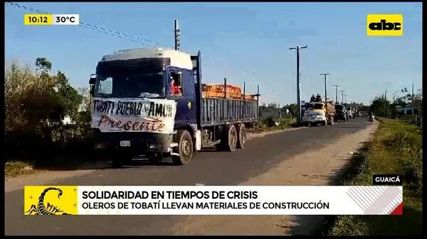 Guaicá: oleros de Tobatí llevan materiales de construcción - ABC Noticias - ABC Color