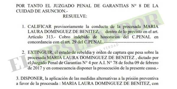 Otorgan medidas alternativas a exfuncionaria de ANNP buscada desde 2017 por cobro indebido de honorarios