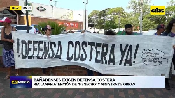 Video: bañadenses exigen defensa costera - ABC Noticias - ABC Color