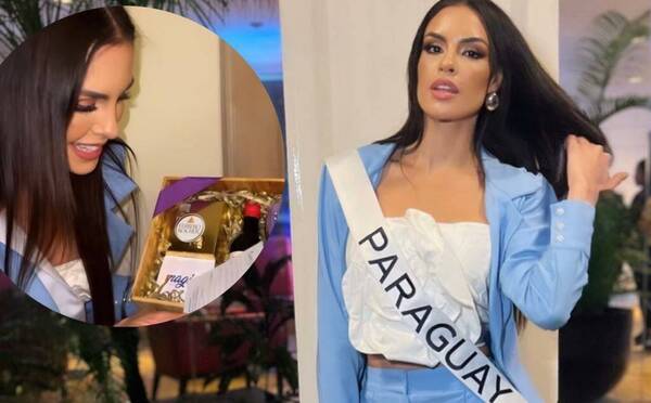 Le sorprendieron con un regalito a la Miss Universo Paraguay