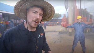 Youtuber MrBeast construye 100 pozos de agua potable en África
