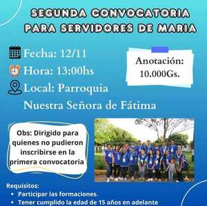 Anuncian segunda convocatoria para servidores de María en el novenario a la Virgen de Caacupé en Futurista - Radio Imperio 106.7 FM