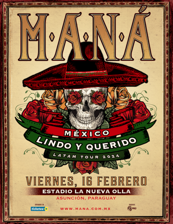 Maná regresará a Paraguay con su gira “México lindo y querido” - .::Agencia IP::.