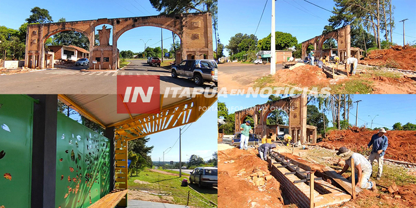 IMPONENTE PORTAL EN TRINIDAD ES CONSTRUIDO POR LA ADMINISTRACIÓN MUNICIPAL - Itapúa Noticias