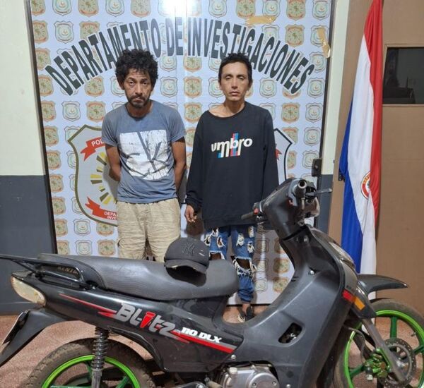 Dos detenidos con una motocicleta hurtada en el barrio San Gerardo
