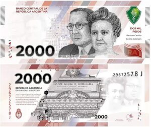 Argentina emite nueva versión de su billete de 2.000 pesos - Mundo - ABC Color
