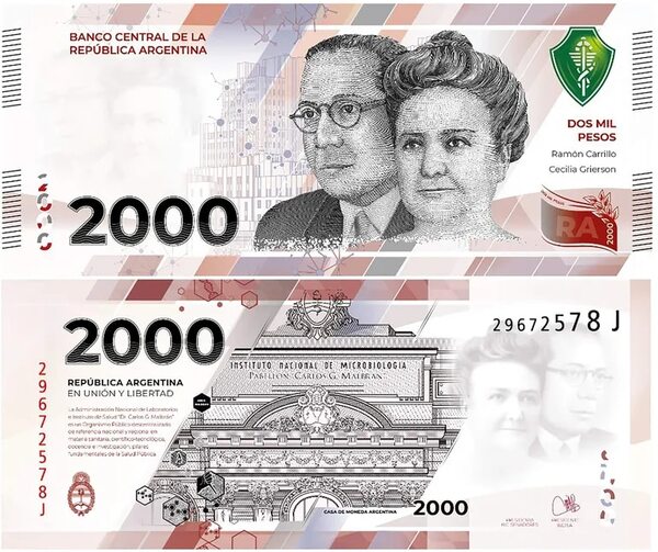 Argentina emite nueva versión de su billete de 2.000 pesos - Mundo - ABC Color