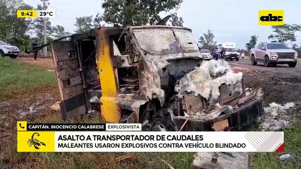 Asalto a blindado en Itapúa: maleantes usaron explosivos contra un camión transportador de caudales - ABC Noticias - ABC Color