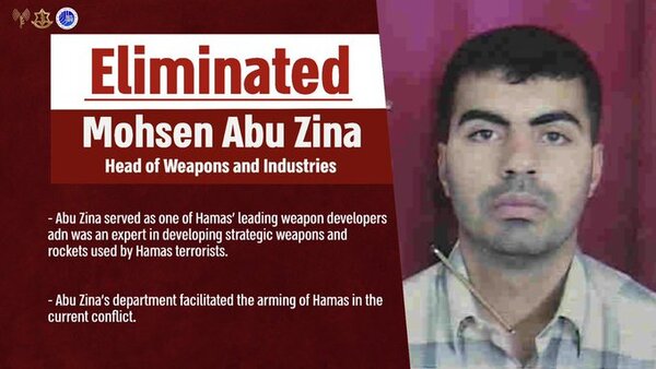 Israel: Eliminado el jefe de desarrollo de armas de Hamás