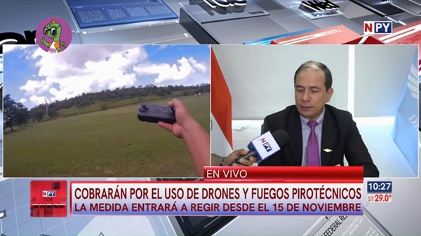 Dinac cobrará por usos de drones y lanzamiento de fuegos artificiales - Noticias Paraguay