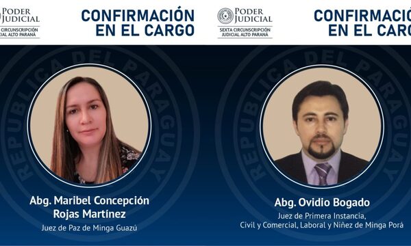 Confirman a jueces de Alto Paraná en sus cargos