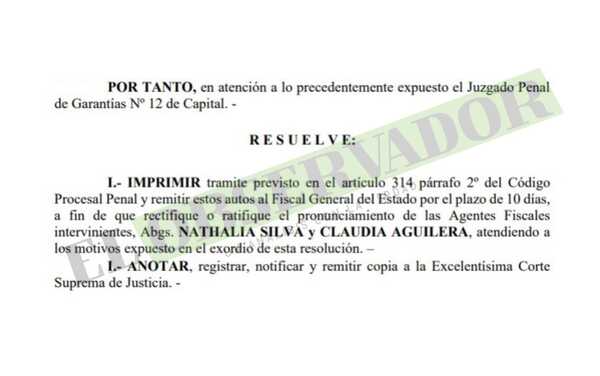 Desestimación de denuncia contra Trovato en el caso de Diego Polenta queda en manos de Fiscalía General