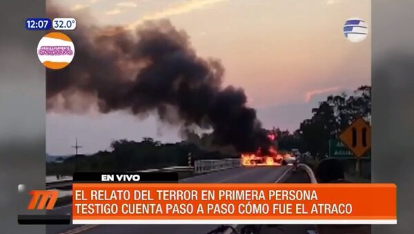 ¡De terror! Testigo relata cómo fue el ataque al transportador | Telefuturo
