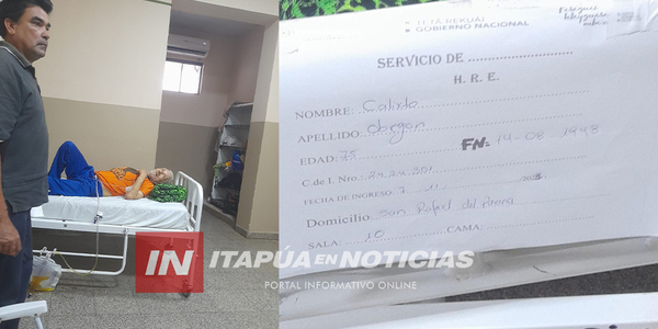 SOLICITAN AYUDA PARA ANCIANO DE SAN RAFAEL DEL PARANÁ QUE NECESITA OPERARSE - Itapúa Noticias