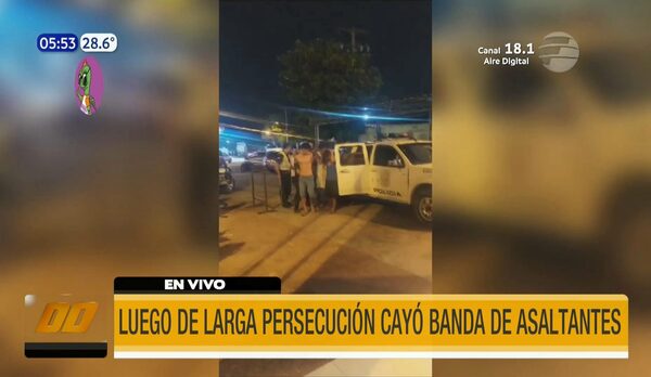 Cayó banda de asaltantes luego de larga persecución | Telefuturo