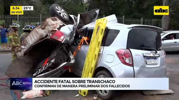 Video: impactante choque en la Transchaco deja dos fallecidos - ABC Noticias - ABC Color